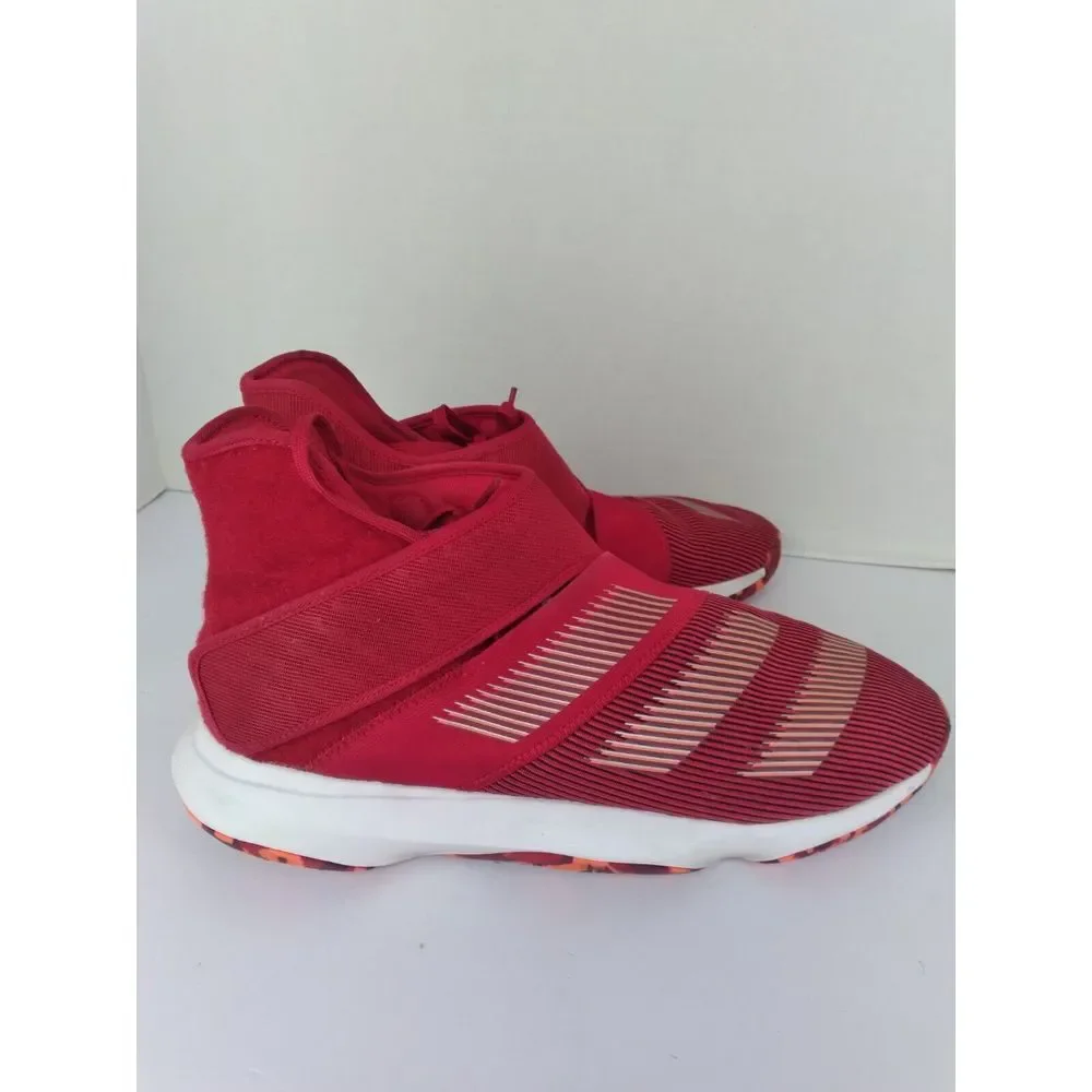 Adidas N3XT L3V3L Red‎ Laceless Basketball Shoes High Top Sneakers G54428 Mens